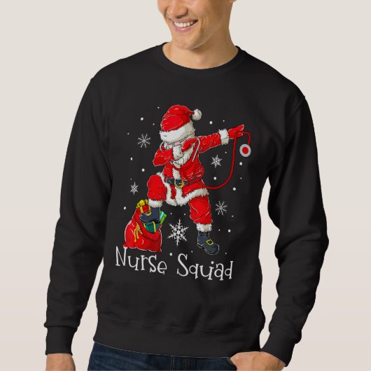クリスマスナースクルー分隊クリスマス授乳パジャマOu スウェットシャツ (正面)