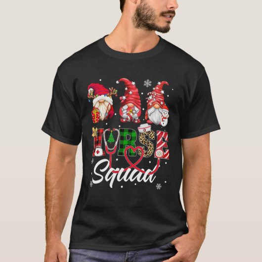 クリスマスナースクルー分隊格言クリスマス授乳パハ Tシャツ (正面)