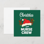 クリスマスナースクルーSanta Hatクリスマス 招待状 (正面/裏面)