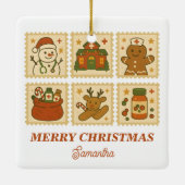 クリスマスナースコラージュ | ホリデーキープサケ セラミックオーナメント (裏面)