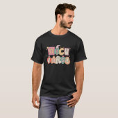 クリスマスナースサンタ小妖精や小人RN NICU ER看護分隊 Tシャツ (正面フル)