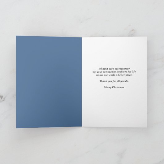 クリスマスナースサンタ帽とマスク シーズンカード (内部)