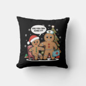 クリスマスナースジンジャーブレッドマンアイシングを試みた クッション (正面)