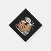 クリスマスナースジンジャーブレッドマンアイシングを試みた スタンダードカクテルナプキン (角)