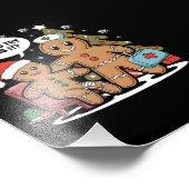 クリスマスナースジンジャーブレッドマンアイシングを試みた フォトプリント            (角)