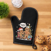 クリスマスナースジンジャーブレッドマンアイシングを試みた 鍋つかみ (トップダウン)