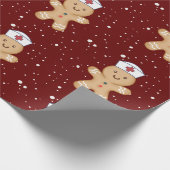 クリスマスナース開業医の小学生 ラッピングペーパー (角)