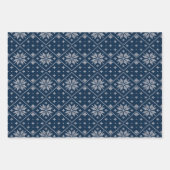 クリスマスニットのクリスマス ラッピングペーパーシート (正面)