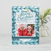 クリスマスニットの写真 シーズンカード (スタンド正面)