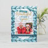 クリスマスニットの写真 シーズンカード (スタンド正面)