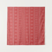 クリスマスニットの醜いセーター赤いクリスマススノーフレーク タペストリー (正面(横))