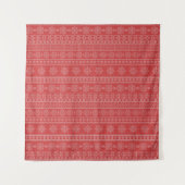 クリスマスニットの醜いセーター赤いクリスマススノーフレーク タペストリー (正面)