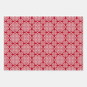 クリスマスニットラッピング紙セット ラッピングペーパーシート (正面)