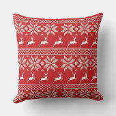 クリスマスニット模様装飾用クッション クッション (裏面)