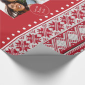 クリスマスニット模様 ラッピングペーパー (角)