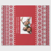 クリスマスニット模様 ラッピングペーパー (フラット)