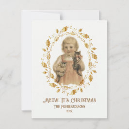 クリスマスニャーヴィンテージホリデーカード シーズンカード