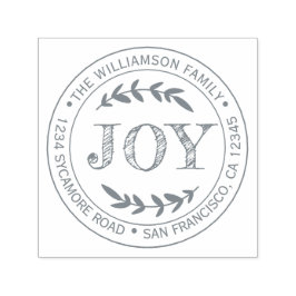 クリスマスニューイヤージョイファミリーラウンド差出人住所 セルフインキングスタンプ