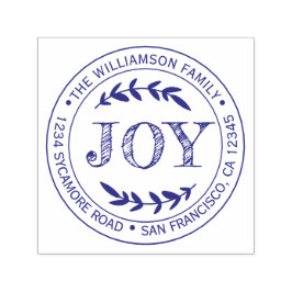 クリスマスニューイヤージョイファミリーラウンド差出人住所 セルフインキングスタンプ