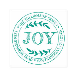 クリスマスニューイヤージョイファミリーラウンド差出人住所 セルフインキングスタンプ