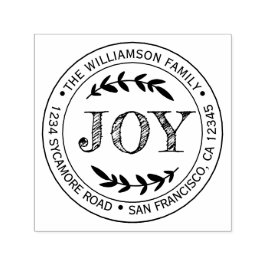 クリスマスニューイヤージョイファミリーラウンド差出人住所 セルフインキングスタンプ