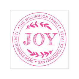 クリスマスニューイヤージョイファミリーラウンド差出人住所 セルフインキングスタンプ