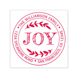 クリスマスニューイヤージョイファミリーラウンド差出人住所 セルフインキングスタンプ