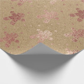 クリスマスニューイヤーバラ金ゴールドジンジャーブレッドマンクラフト ラッピングペーパー (角)