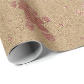 クリスマスニューイヤーバラ金ゴールドジンジャーブレッドマンクラフト ラッピングペーパー (ロールコーナー)