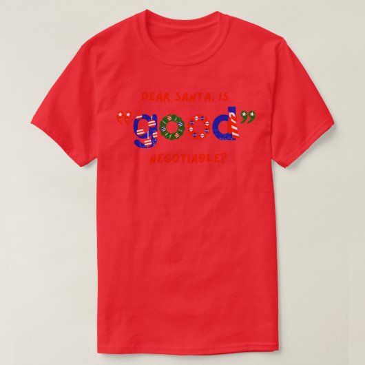 クリスマスニューイヤー親愛サンタ Tシャツ (デザイン正面)