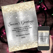 クリスマスニューイヤー金銀金ゴールドグリッター カード