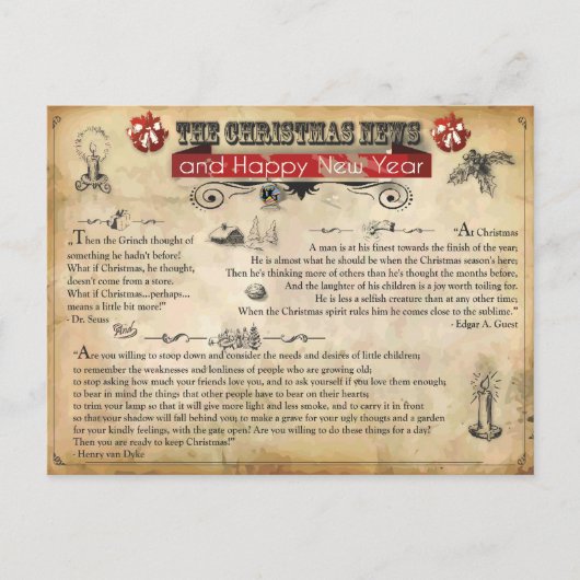 クリスマスニュースはがき シーズンポストカード (正面)