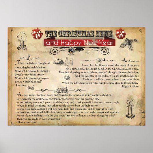 クリスマスニュースポスター紙（マット） ポスター (正面)