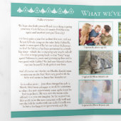 クリスマスニュースレターのレビューの年の写真霜の降りた 三つ折りクリスマスカード (内部最初)