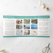 クリスマスニュースレターのレビューの年の写真霜の降りた 三つ折りクリスマスカード (内部)