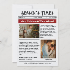 クリスマスニュースレターアーカイブ写真コラージュ シーズンカード