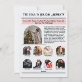 クリスマスニュースレターアーカイブ写真コラージュ シーズンカード (裏面)