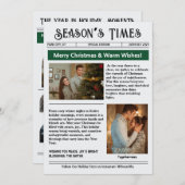 クリスマスニュースレターアーカイブ写真コラージュ シーズンカード (正面/裏面)