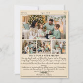 クリスマスニュースレター家族写真新聞 シーズンカード (裏面)