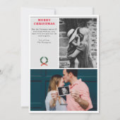 クリスマスニュースレター新聞家族の写真ユニーク シーズンカード (裏面)