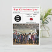 クリスマスニュースレター新聞社企業の シーズンカード (スタンド正面)