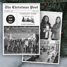 クリスマスニュースレター新聞社企業の シーズンカード