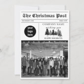 クリスマスニュースレター新聞社企業の シーズンカード (正面)