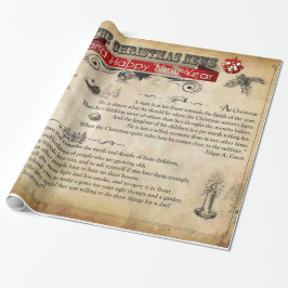 クリスマスニュース光沢ラッピング紙, 30" x 6' ラッピングペーパー