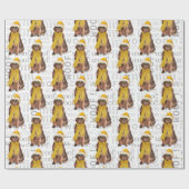 クリスマスニューファンドランド犬の恋人の休日 ラッピングペーパー (フラット)