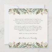 クリスマスニューホームfor the Holidays Card シーズンカード (裏面)