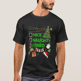 クリスマスニースいけな私はクリスマスツリーのライトパジを試した Tシャツ