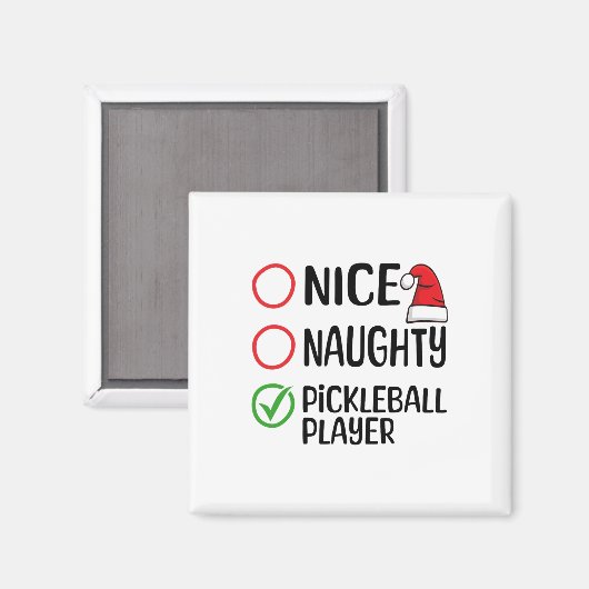 クリスマスニースピックルいけなボールプレーヤーのクリスマスリスト マグネット (正面/裏面)