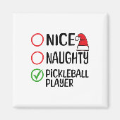 クリスマスニースピックルいけなボールプレーヤーのクリスマスリスト マグネット (正面)