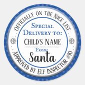 クリスマスニースリスト公式名前をカスタムする ラウンドシール (正面)